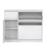 Naia Shoe Cabinet with 2 Flip Down Doors 1 Door and 1 Drawer
