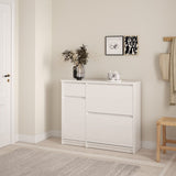 Naia Shoe Cabinet with 2 Flip Down Doors 1 Door and 1 Drawer