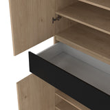 Naia Tall Shoe Cabinet with 4 Doors and 1 Drawer