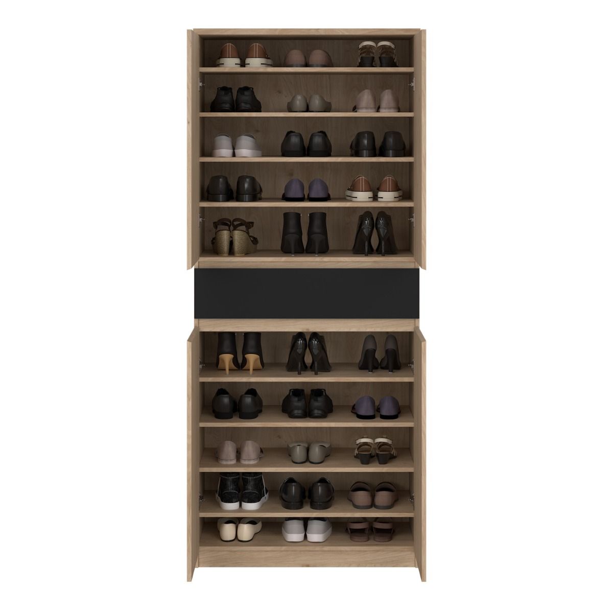 Naia Tall Shoe Cabinet with 4 Doors and 1 Drawer