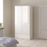 Naia 3 Piece Bedroom Package in White High Gloss