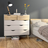 Oslo Package - Bedside 1 Drawer + Chest of 5 Drawers (2+3) + Wardrobe 3 Doors 3 Drawers