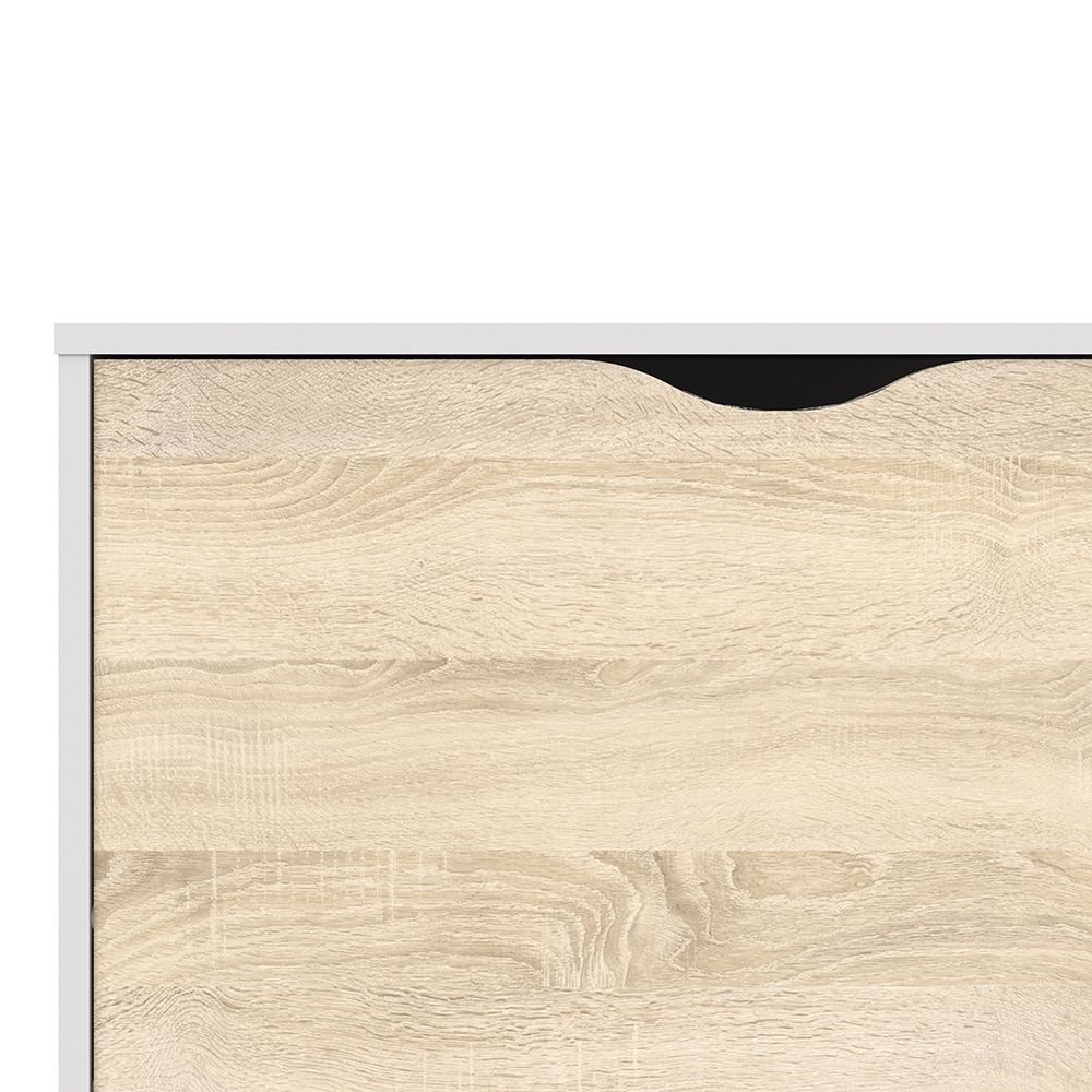 Oslo Bookcase with 2 Drawers and 1 Door White and Brown