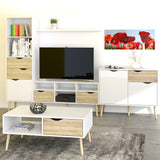 Oslo Sideboard Small 1 Drawer 2 Doors in White and Brown