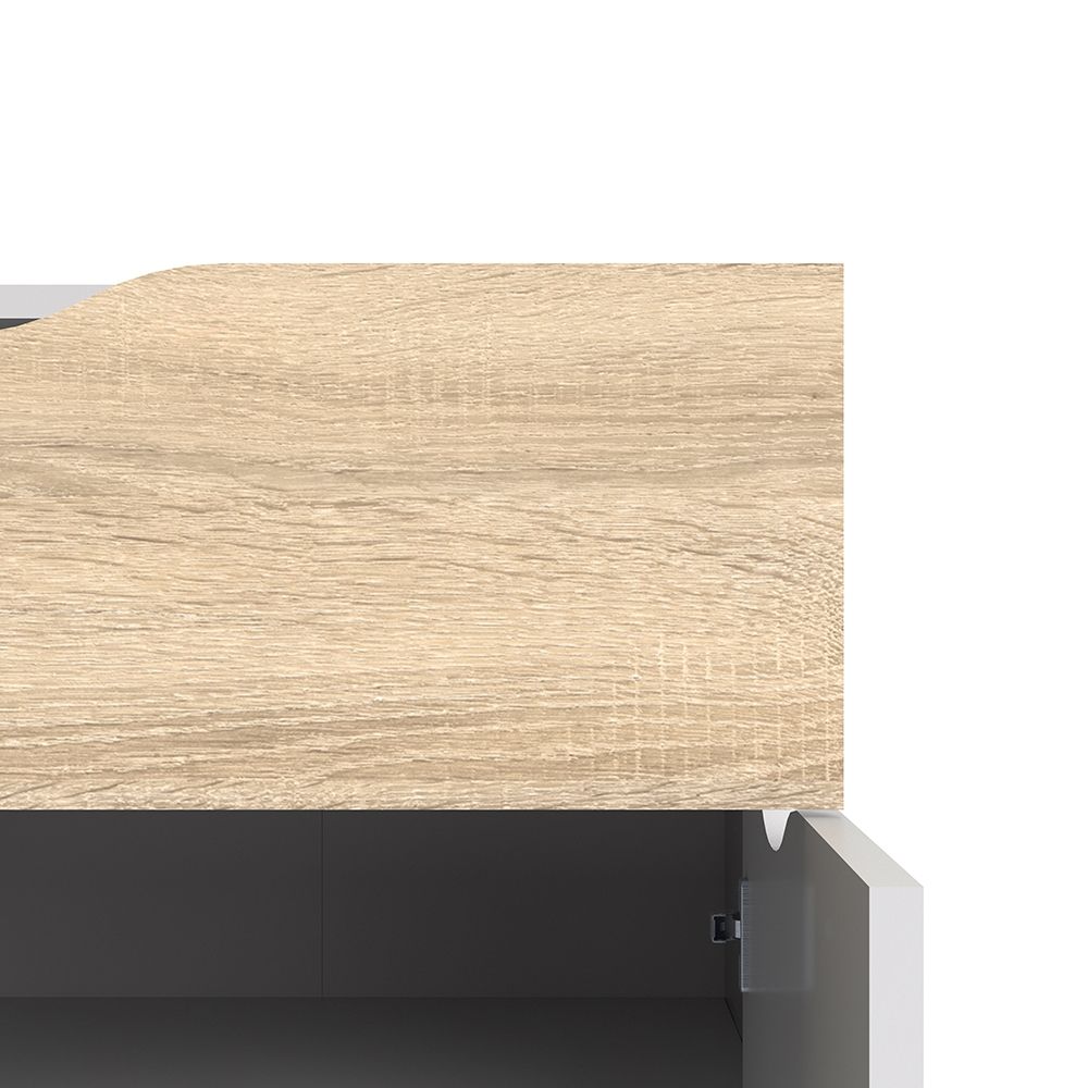 Oslo Sideboard Small 1 Drawer 2 Doors in White and Brown
