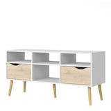 Oslo TV Unit Wide 2 Drawers 4 Shelves