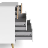 Oslo Chest of 4 Drawers in White and Brown