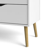 Oslo Chest of 4 Drawers in White and Brown