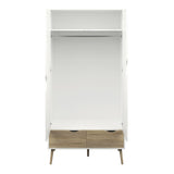 Oslo Wardrobe 2 Doors 2 Drawers in White