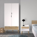 Oslo Wardrobe 2 Doors 2 Drawers in White