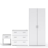 Space Package - Bedside 1 Drawer + Chest of 3 Drawers + Wardrobe with 2 Doors