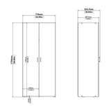 Space Package - Bedside 1 Drawer + Chest of 3 Drawers + Wardrobe with 2 Doors