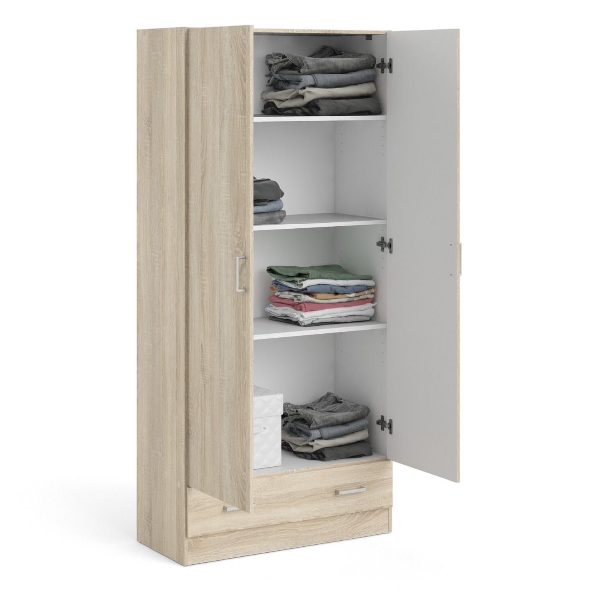 Space Wardrobe with 2 Doors + 1 Drawer