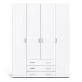 Space Wardrobe - 4 Doors 3 Drawers