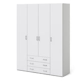 Space Wardrobe - 4 Doors 3 Drawers