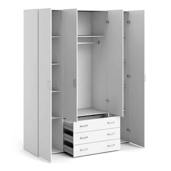 Space Wardrobe - 4 Doors 3 Drawers