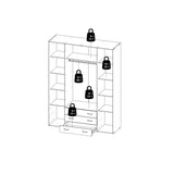 Space Wardrobe - 4 Doors 3 Drawers