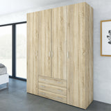 Space Wardrobe - 4 Doors 3 Drawers
