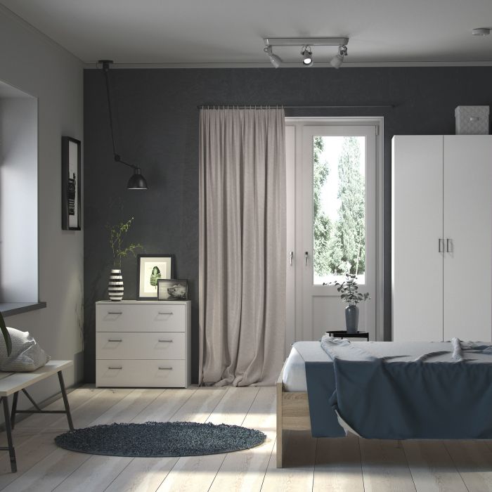 Space Wardrobe with 2 doors White