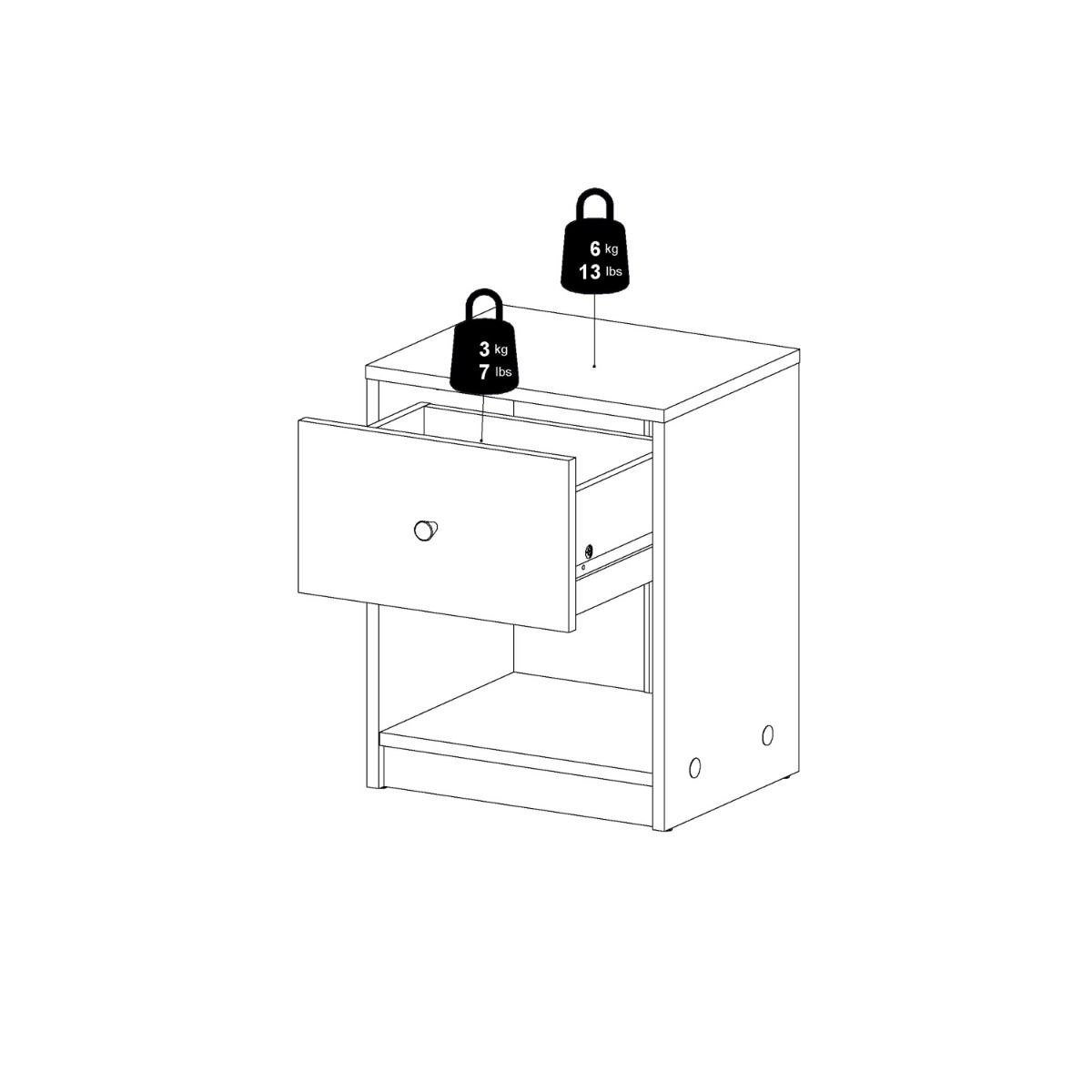 May Bedside 1 Drawer