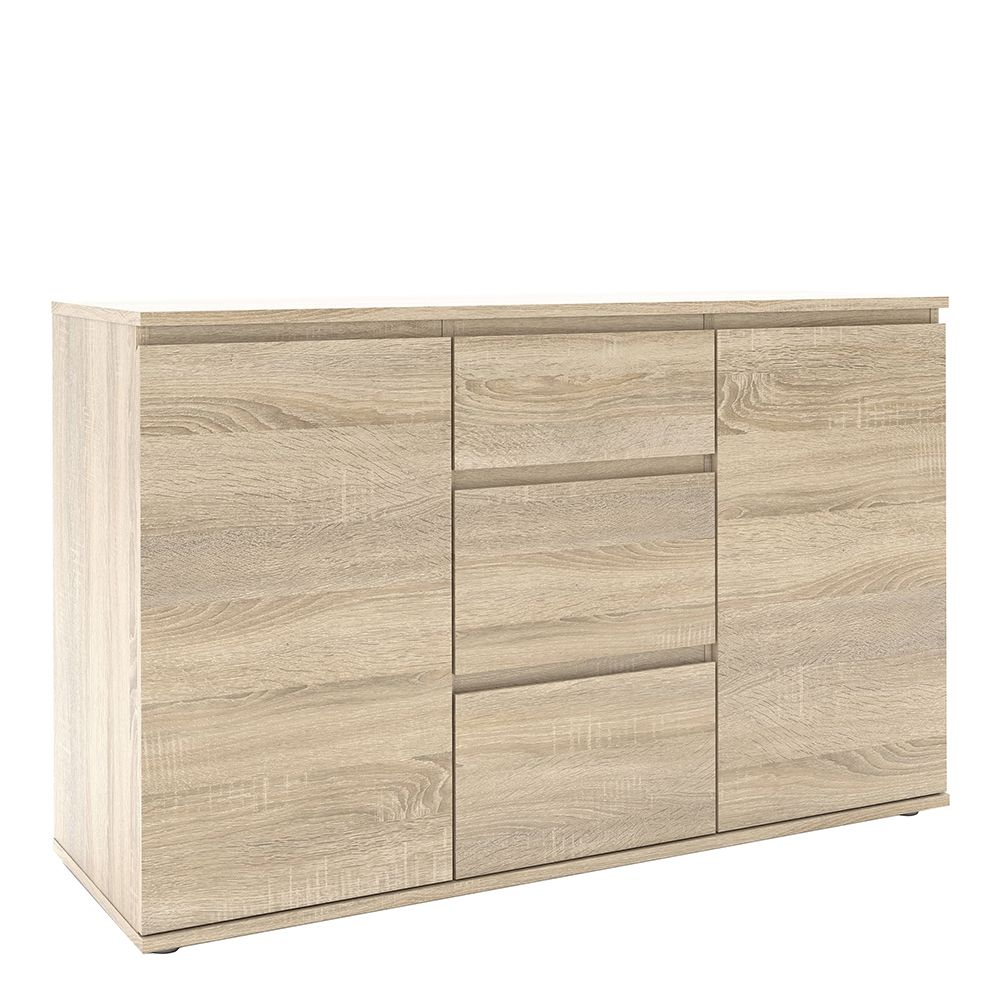 Nova Sideboard 3 Drawers 2 Doors in Light Brown