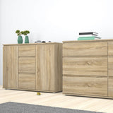 Nova Sideboard 3 Drawers 2 Doors in Light Brown