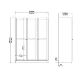 Brande Wardrobe with 3 Frame Doors