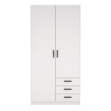 Sprint Wardrobe with 2 Doors + 3 Drawers