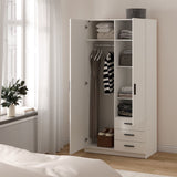 Sprint Wardrobe with 2 Doors + 3 Drawers