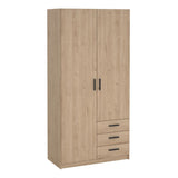 Sprint Wardrobe with 2 Doors + 3 Drawers