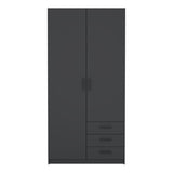 Sprint Wardrobe with 2 Doors + 3 Drawers