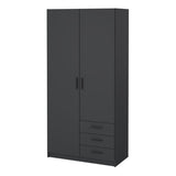 Sprint Wardrobe with 2 Doors + 3 Drawers
