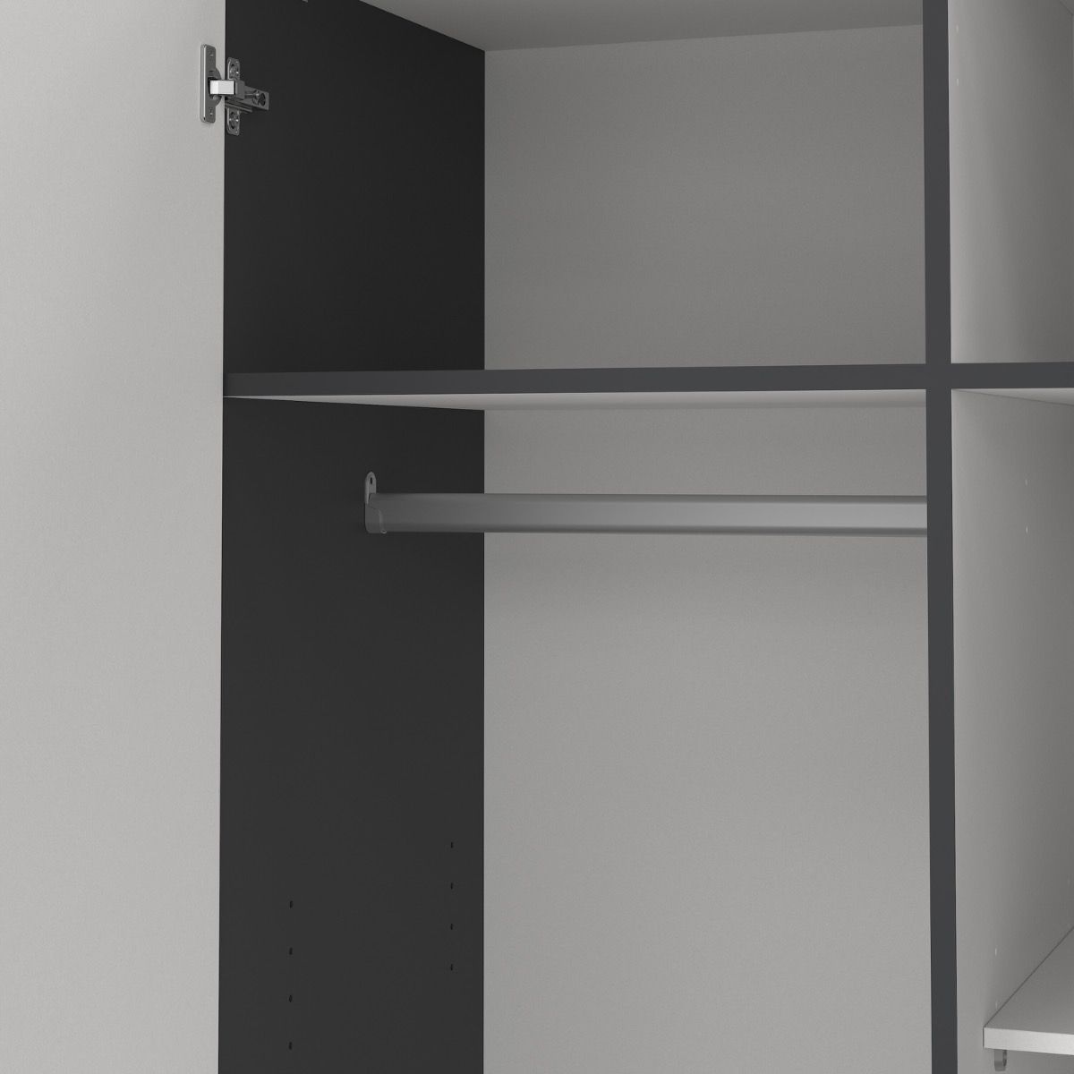 Sprint Wardrobe with 2 Doors + 3 Drawers