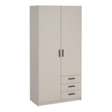Sprint Wardrobe with 2 Doors + 3 Drawers