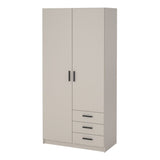 Sprint Wardrobe with 2 Doors + 3 Drawers