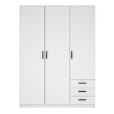Sprint Wardrobe with 3 Doors + 3 Drawers