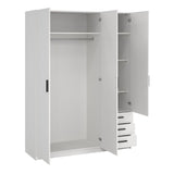 Sprint Wardrobe with 3 Doors + 3 Drawers