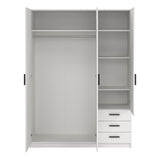 Sprint Wardrobe with 3 Doors + 3 Drawers
