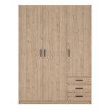 Sprint Wardrobe with 3 Doors + 3 Drawers