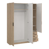 Sprint Wardrobe with 3 Doors + 3 Drawers