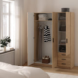 Sprint Wardrobe with 3 Doors + 3 Drawers
