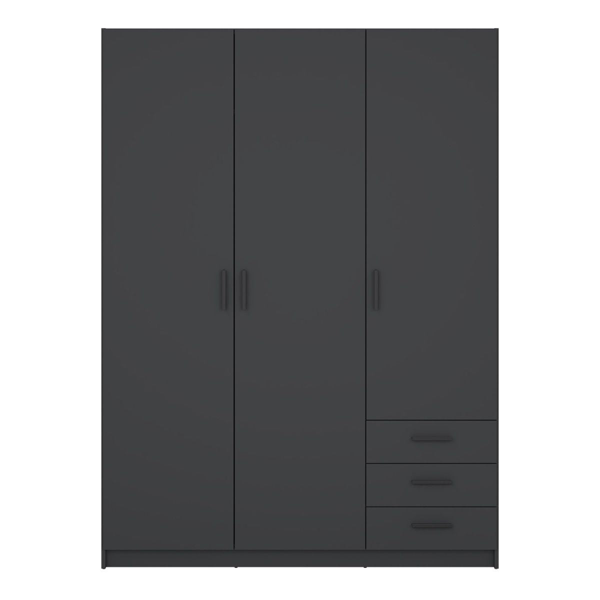 Sprint Wardrobe with 3 Doors + 3 Drawers
