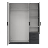 Sprint Wardrobe with 3 Doors + 3 Drawers