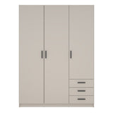 Sprint Wardrobe with 3 Doors + 3 Drawers