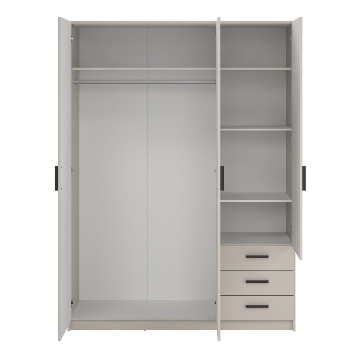 Sprint Wardrobe with 3 Doors + 3 Drawers