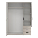 Sprint Wardrobe with 3 Doors + 3 Drawers