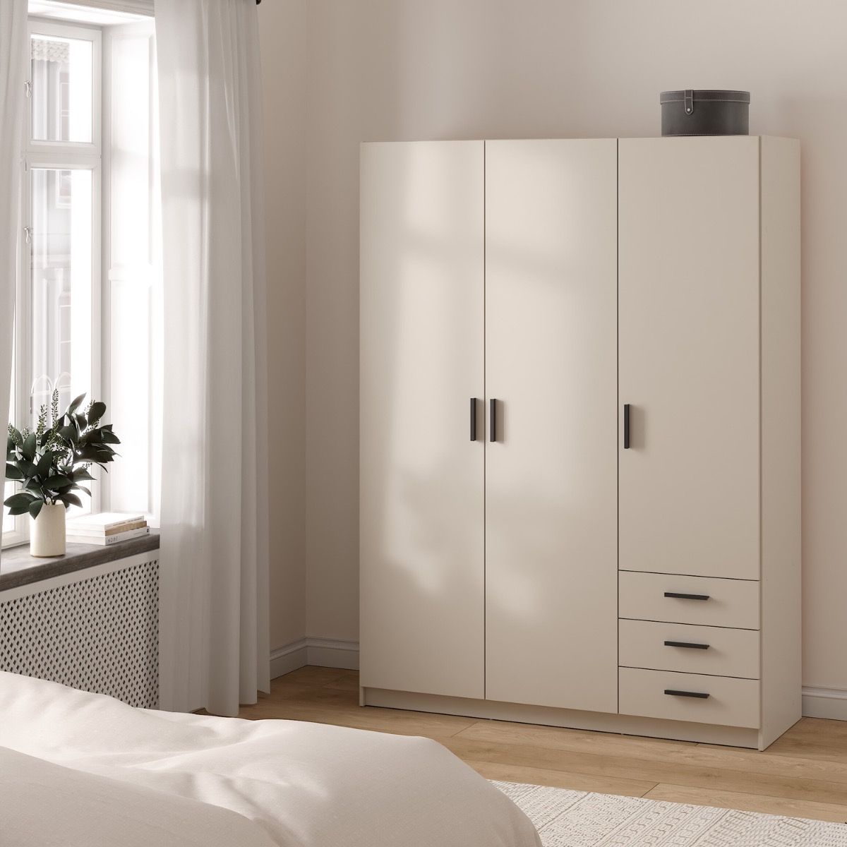 Sprint Wardrobe with 3 Doors + 3 Drawers
