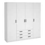Sprint Wardrobe with 4 Doors + 3 Drawers