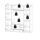 Sprint Wardrobe with 4 Doors + 3 Drawers