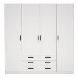 Sprint Wardrobe with 4 Doors + 3 Drawers